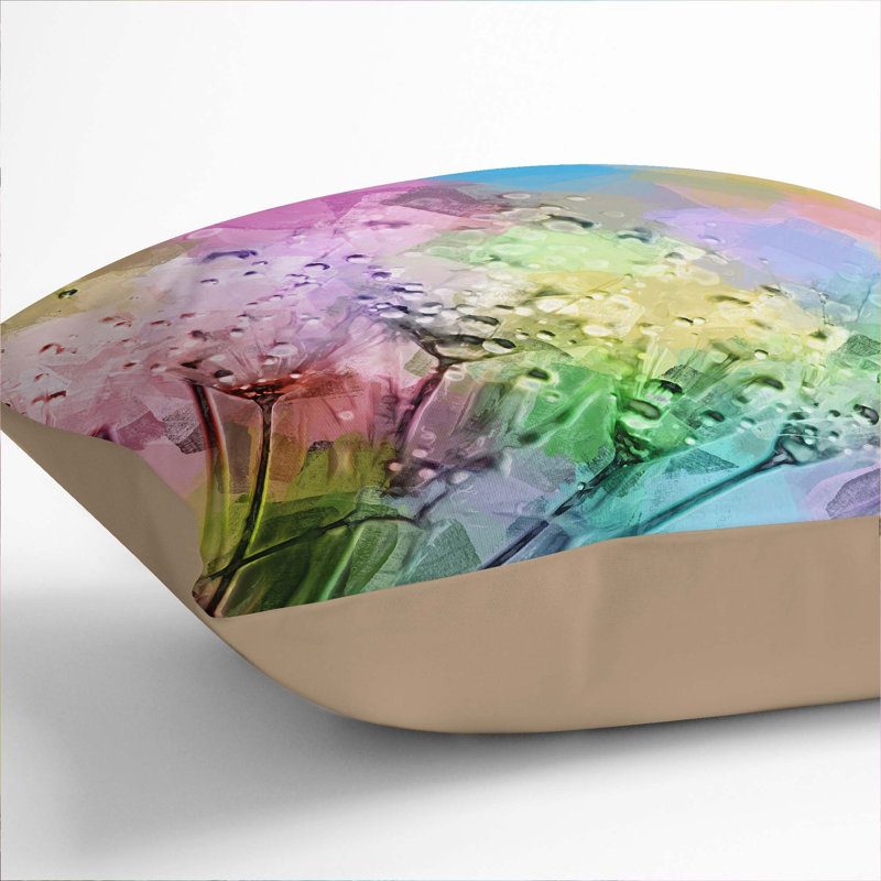 Abstract Square Cushion, 40cm H x 40cm W x 15cm D, Stone