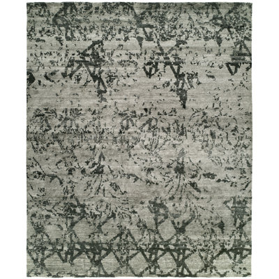 Abstract Area Rug in Gray