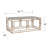 44" Champagne And Metal Rectangular Coffee Table