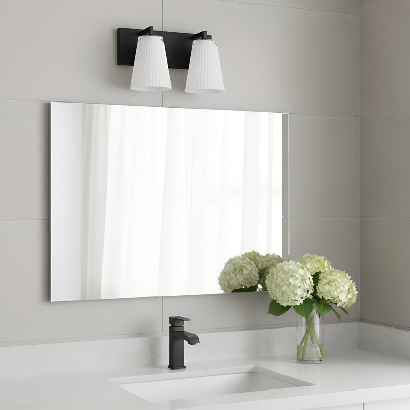 Meuble-lavabo moyen Upson de Génération Éclairage , H 7,75 po x l 12 po x P 6,25 po, Nuit noire, Deux lumières