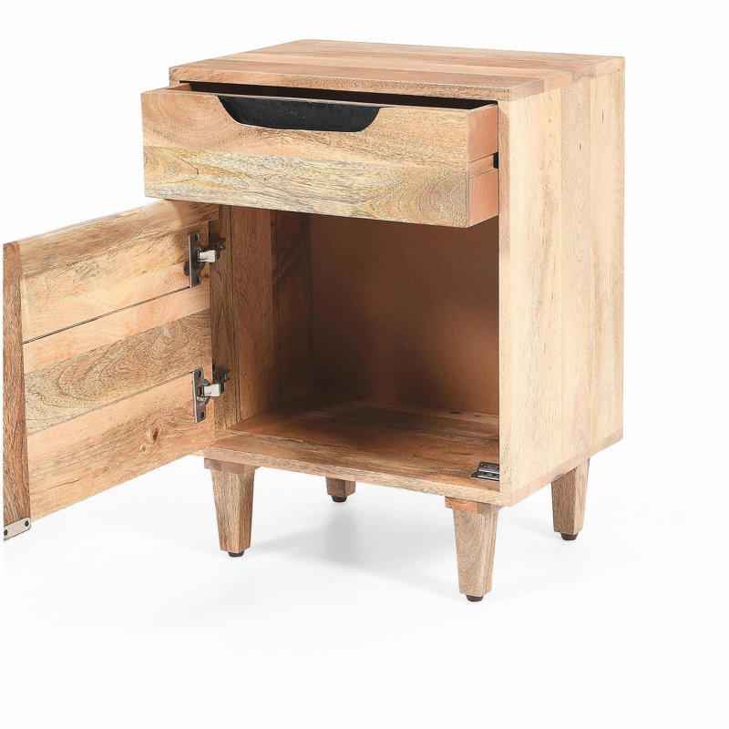 Table de chevet en bois naturel