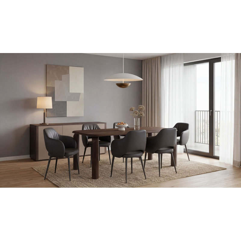 Vienna Dining Table, Brown, 30" H x 78.74" L x 39.37" W