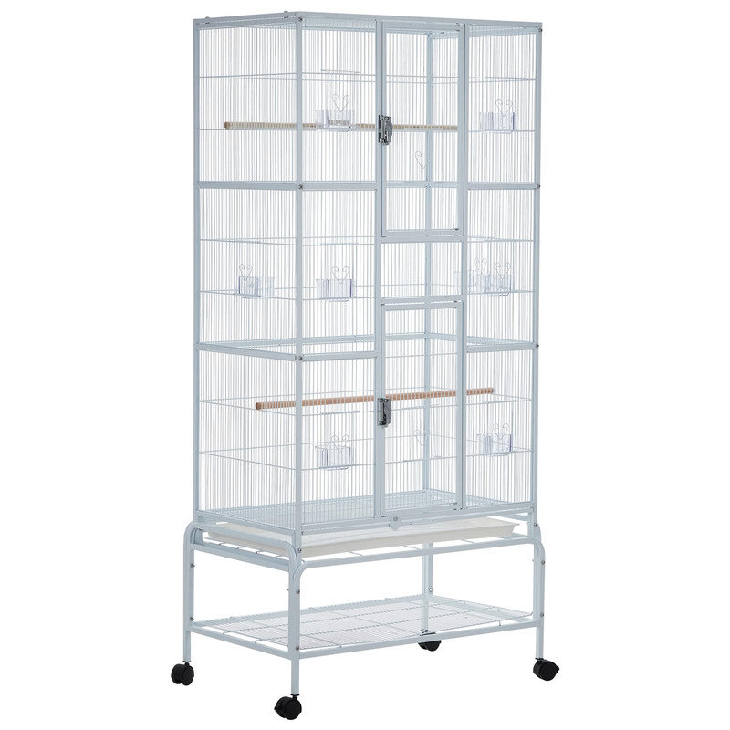 Cage à oiseaux 69 "en fer forgé avec support
