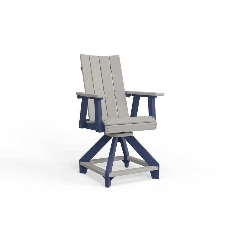 SOL Outdoor Bar Stool, Seafoam, Light Grey