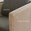  Fauteuil demi-tonneau pivotant en cuir véritable et bois de chêne-399841064