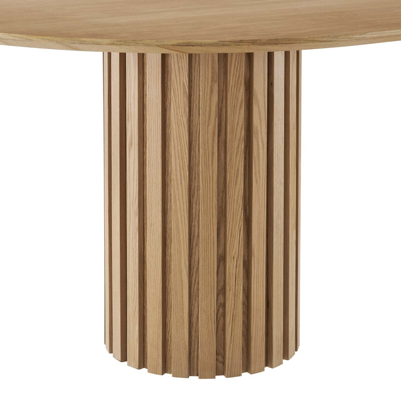 Table de salle à manger ovale 95 "Modway Senja, Chêne