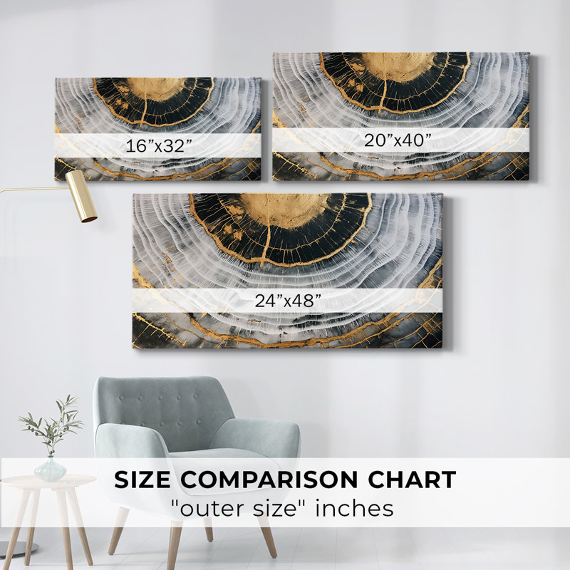 Abstract Series 3 #XXI-Gallery Wrapped Canvas, 16" H x 32" W