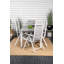 Jayesh 6 - Person Solid Wood Patio Dining Set Extendable Rectangular Table-981539726-981539727