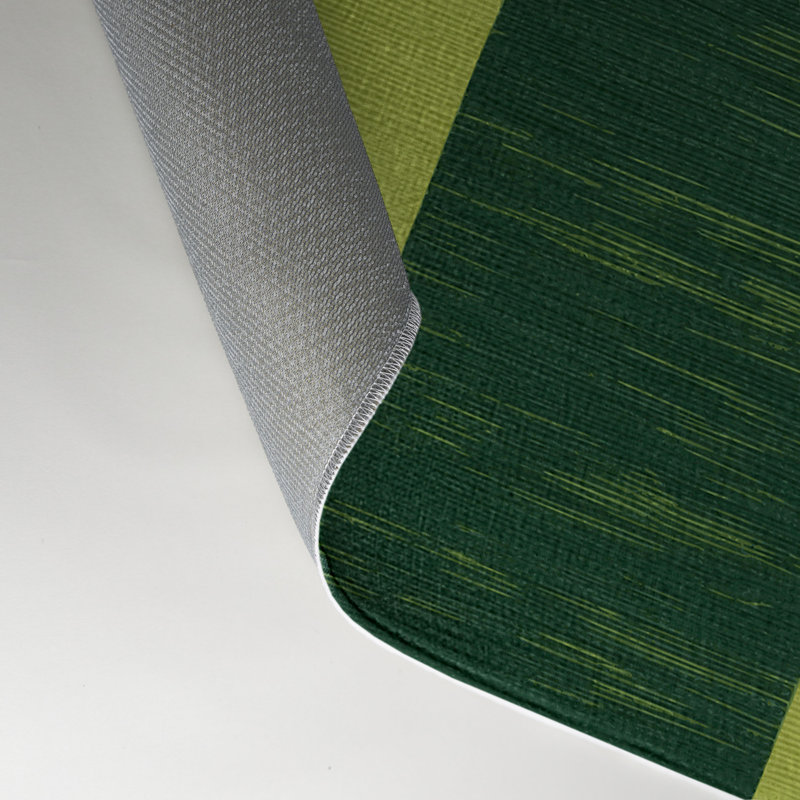 Tapis d'intérieur et d'extérieur à carreaux vert, Rectangulaire 3 pi x 5 pi