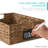  Set Of 4 16X12in Woven Water Hyacinth Pantry Baskets W/ Chalkboard Label, Chalk Marker - Chestnut
