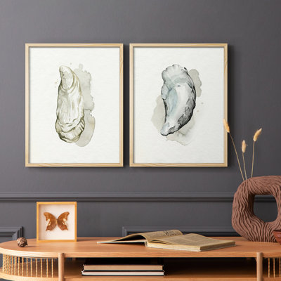 «Oysters on the Bay», reproduction encadrée I-Premium - prête à être accrochée - aucun clou requis - aucun clou requis