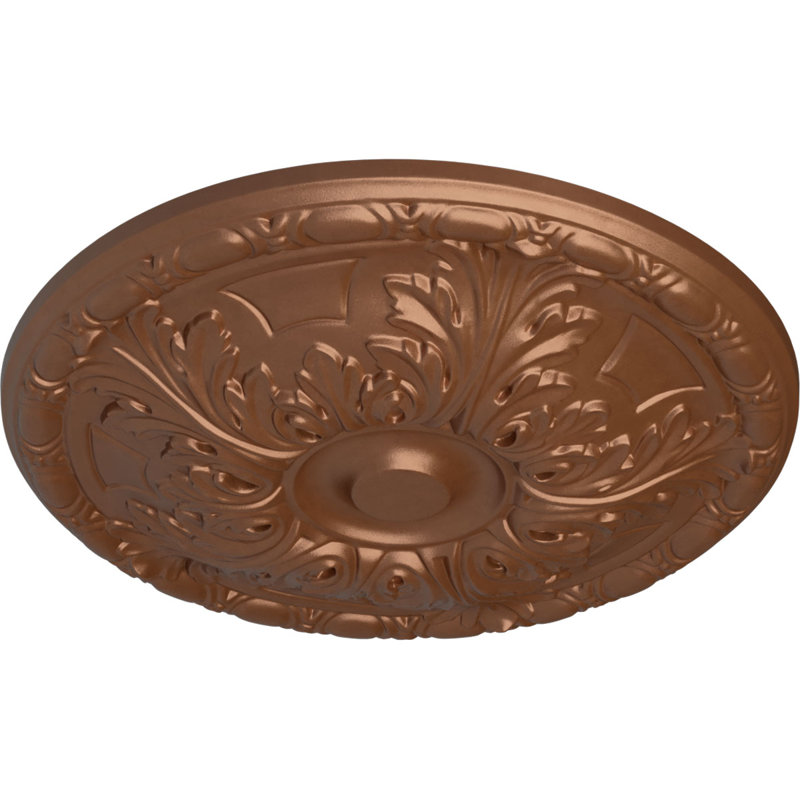 Granada 15.75"H x 15.75"W Ceiling Medallion, Polished Copper