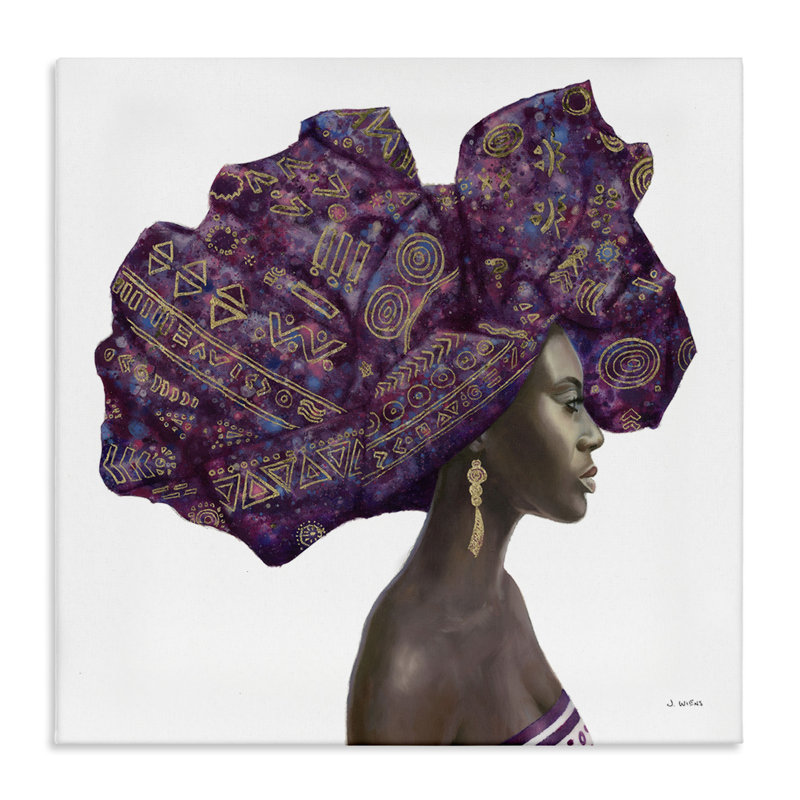 «Femme Portrait Strong Headwrap» par James Wiens - impression d'art graphique