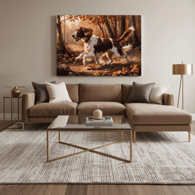 «Dogs Welsh Springer Spaniel», art mural sur toile noire