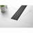 24 Inches Linear Shower Drain With Removable Quadrato Pattern Grate, 304 Stainless Shower Drain  Included Hair Strainer And Leveling Feet