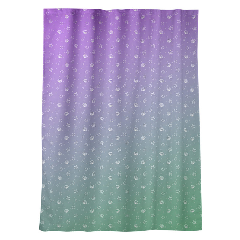 Fazio Room Darkening Curtain Single Panel, Purple/Green