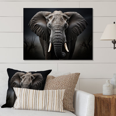 Éléphant Silent Majesty III - animaux, reproduction d'art mural en métal