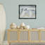 «Egret Soaring over Beach», art mural sur toile flottant gris, design par Patricia Pinto-81978077-82713550