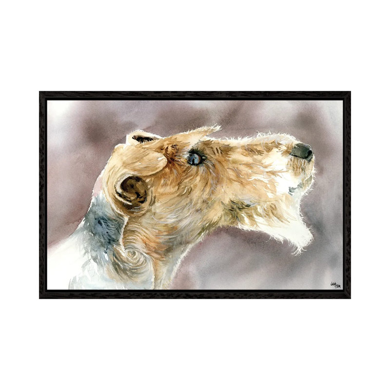 Wire Haired Fox Terrier by Judith Stein - Gallery-Wrapped Canvas Giclée on Canvas, Black Framed, 66.04 cm H x 45.72 cm W