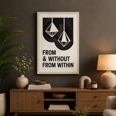 From Within and Without Minimalist 1 Piece Wrapped Canvas Wall Art