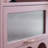 Pink display storage arched bookcase