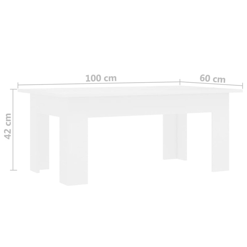 Table basse Abraar, Blanc