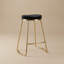 Tabourets de bar modernes de luxe Elburt 26,2 po avec pieds dorés-874330494