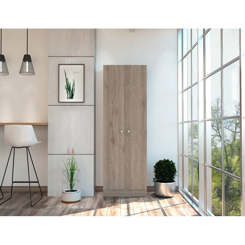 2 Door Tall Storage Cabinet, Tall Storage Cabinet Tall Accent Cabinet Tall Bathroom Storage Cabinet , Gray