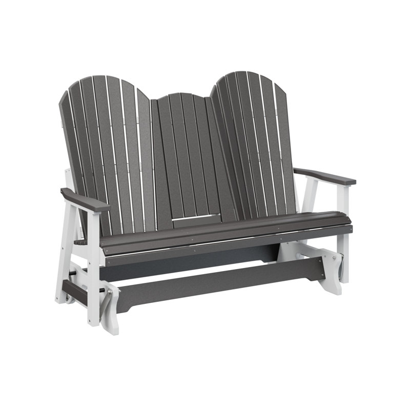 Comfo Back Outdoor Glider, Smoke Gray/White