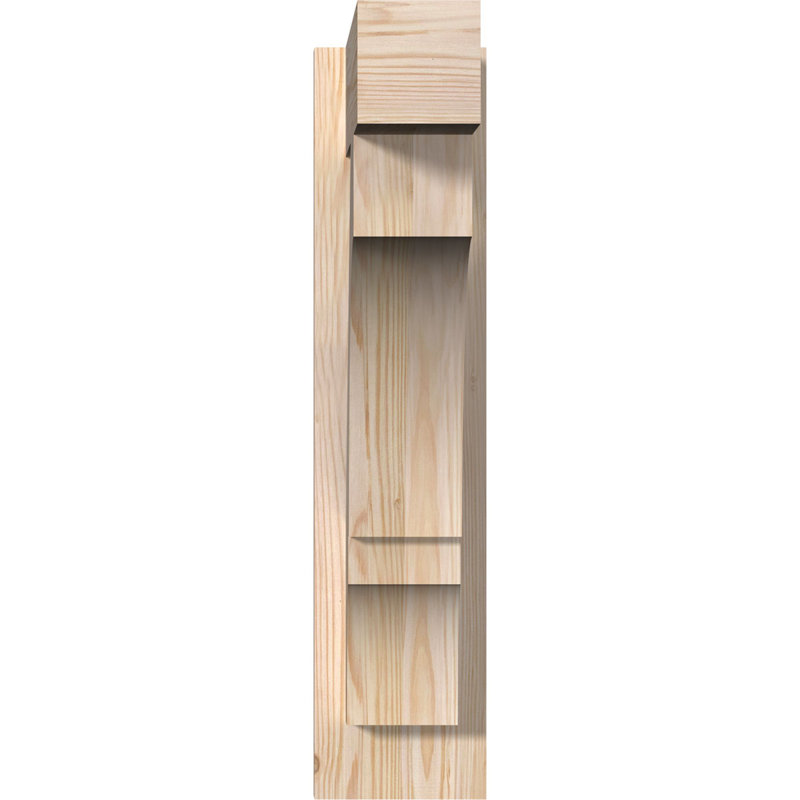 Bloc balboa rustique en bois rustique, 16" D x 24" H, Sapin Douglas de 5 1/2 po (lisse)