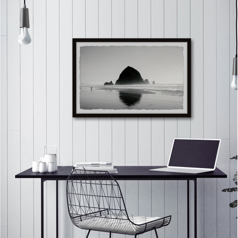 Sea Stack Shadow 1 Piece Single Picture Frame Wall Art, 38cm H x 45cm W x 3.81cm D