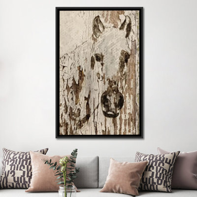 Cheval champagne, reproduction d’art sur toile tendue