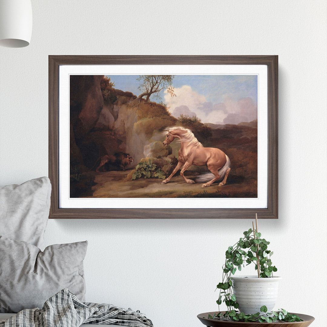 Horse Frightened by George Stubbs - Picture Frame Painting