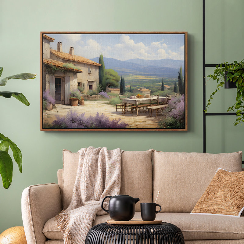 "Vintage Landscape - DLXIXIX" sur toile, Noyer, H 17 po x l 25 po