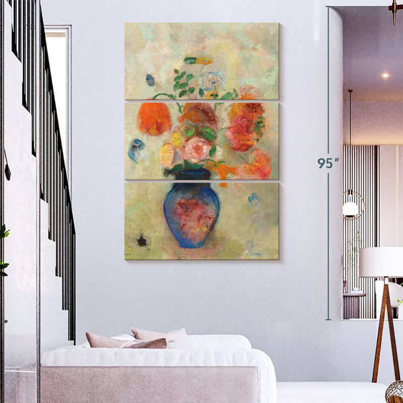 Harnek Large Vase With Flowers 1912, 74" H x 48" W