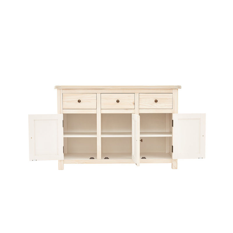 Buffet en bois massif (long), Délavée