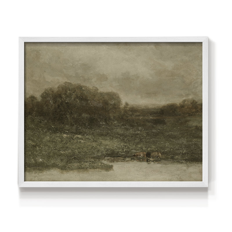 Paysages rétro-DCCV III - reproduction encadrée, H 16 po x l 20 po, Blanc