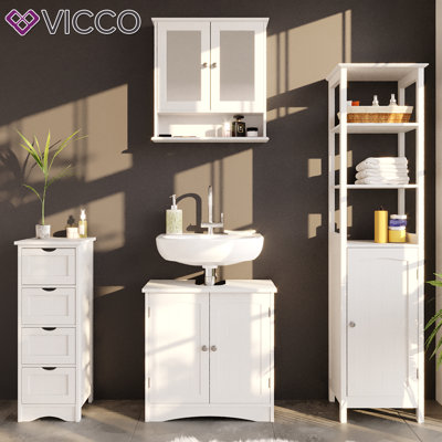 Hemming Freestanding and Wall Bathroom Storage Furniture Set