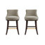 Tabouret de bar en chenille taupe Lucia-113050971-113050972-128764352