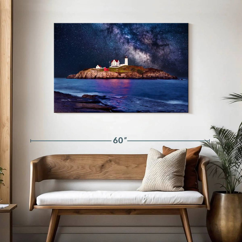 Phare de Lilie Cape Neddick Nubble, H 30 po x l 45 po