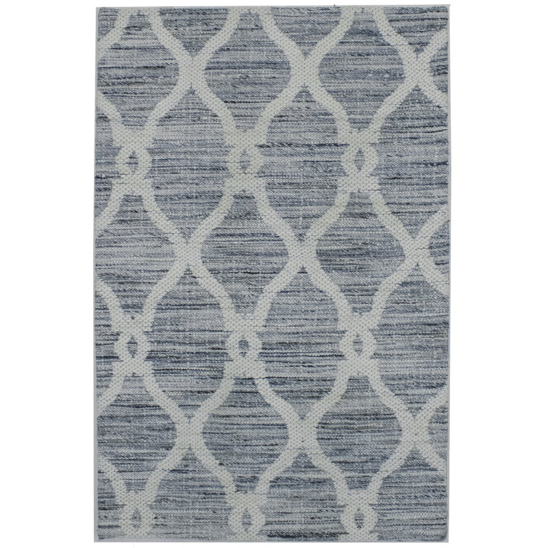 Tapis géométrique en laine touffeté à la main Cheri