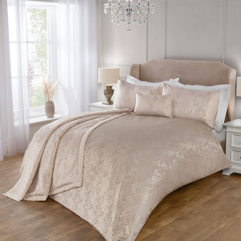Melody Natural Luxury Jacquard Duvet Set   , Super King