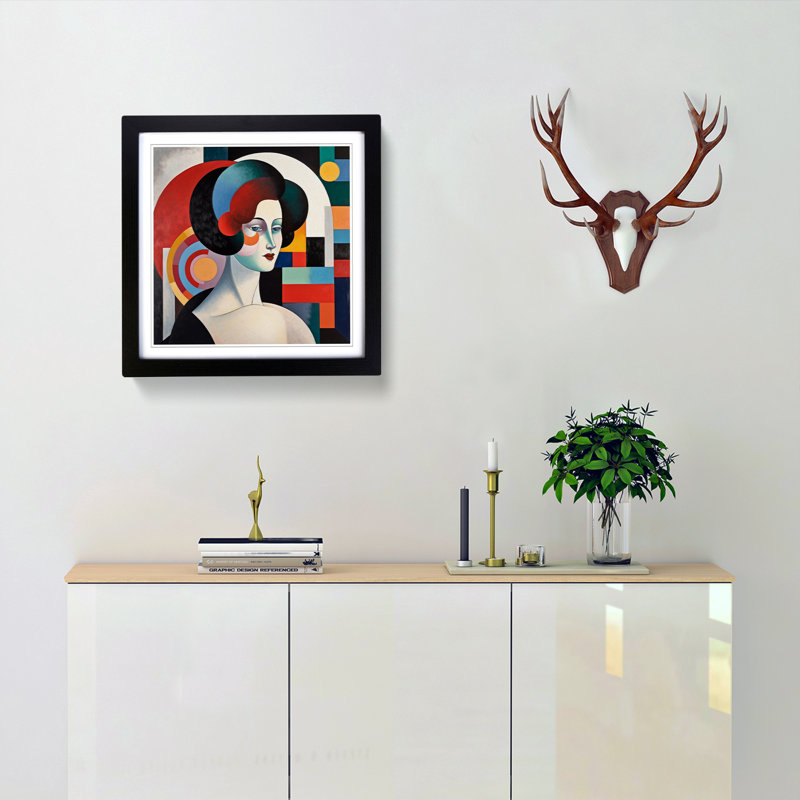 Single Picture Frame Print on Wood, Black Framed
