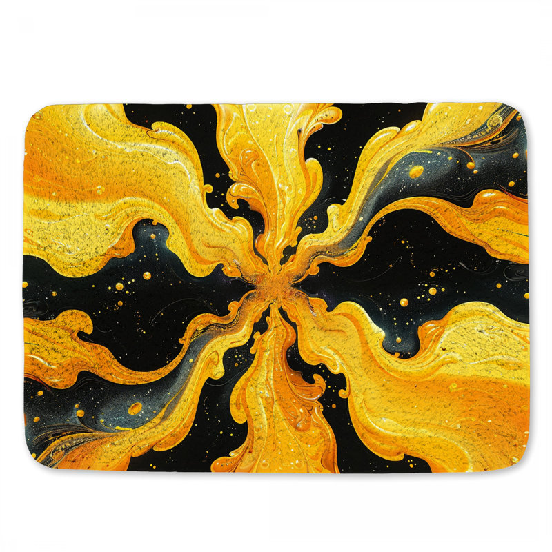 Tapis de bain abstrait abstrait, L 17 po x L 24 po