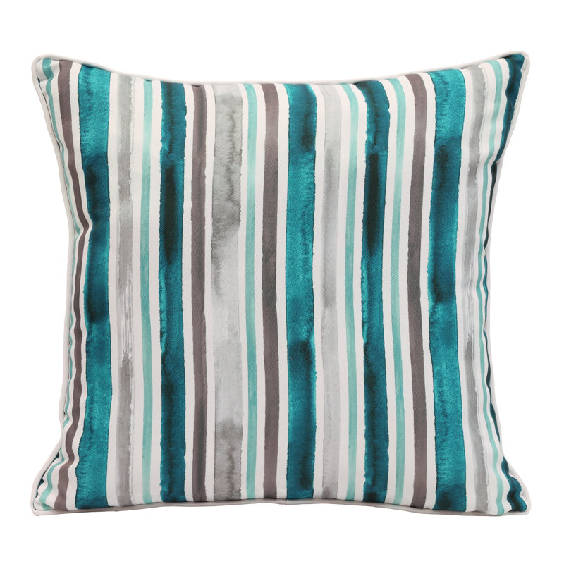 Striped Outdoor Reversible Throw Pillow