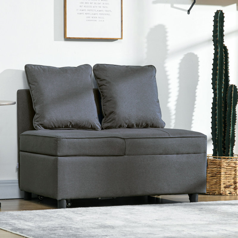 Nedo Single 98cm Upholstered Futon And Mattress