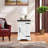 Sophiea Farmhouse End Table With Barn Door And Adjustable Storage Shelf, Rustic Sofa Side Table, Nightstand-360219920