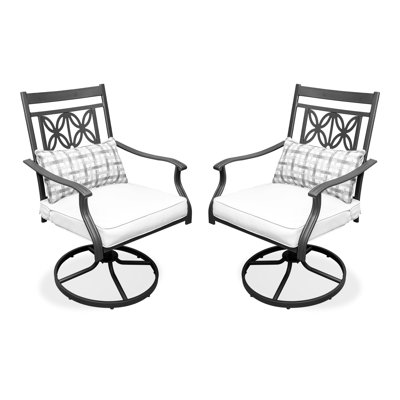 Chaise de salle à manger pivotante avec coussins et coussins