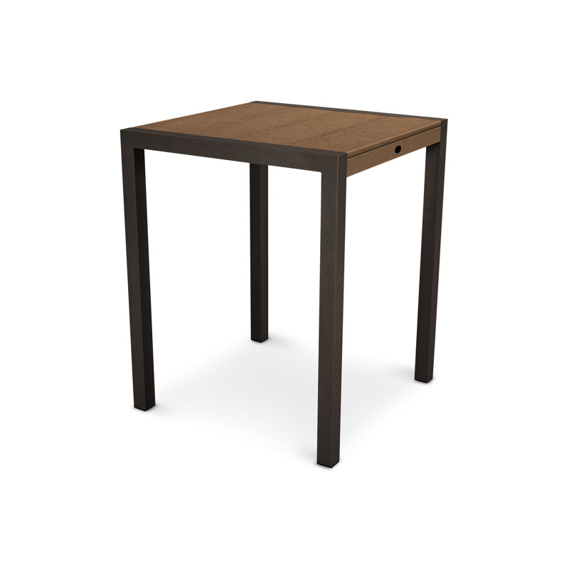 Table de comptoir de ville Trex, Bronze texturé / Cabane, 30 po x 30 po