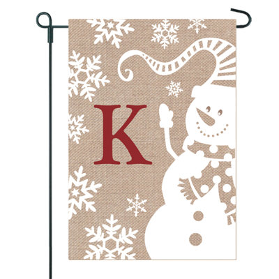 Drapeau de jardin Ganit Christmas Snowman